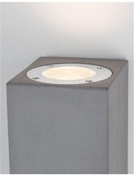 Nova Luce Venkovní nástěnné svítidlo FUENTO, GU10 2x7W IP65 Barva: Šedá