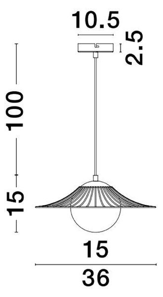 Nova Luce Závěsné svítidlo FLY, E27 1x12W Barva: Černá