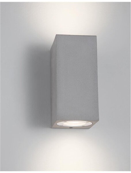 Nova Luce Venkovní nástěnné svítidlo FUENTO, GU10 2x7W IP65 Barva: Šedá