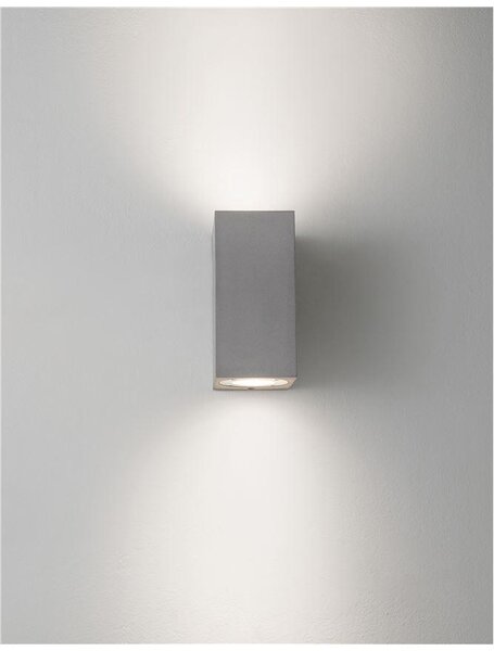 Nova Luce Venkovní nástěnné svítidlo FUENTO, GU10 2x7W IP65 Barva: Šedá