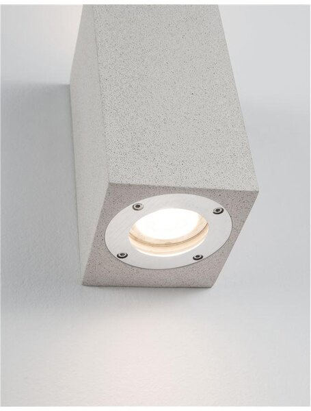 Nova Luce Venkovní nástěnné svítidlo FUENTO, GU10 2x7W IP65 Barva: Šedá