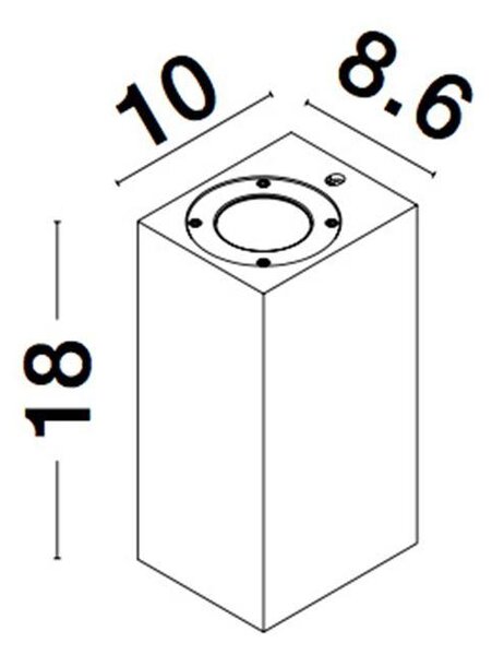 Nova Luce Venkovní nástěnné svítidlo FUENTO, GU10 2x7W IP65 Barva: Šedá