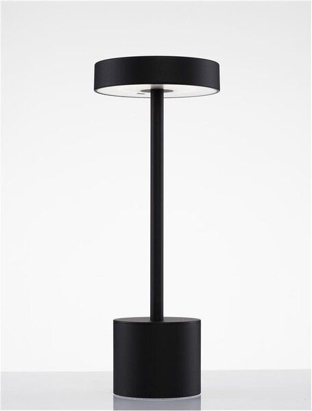 Nova Luce Venkovní stolní lampa FUMO, LED 2W 3000K 163st. IP54 vypínač na těle / USB kabel Barva: Černá
