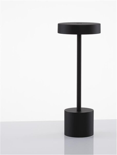 Nova Luce Venkovní stolní lampa FUMO, LED 2W 3000K 163st. IP54 vypínač na těle / USB kabel Barva: Černá