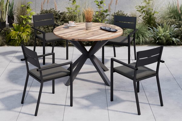 ZAHRADNÍ STŮL, dřevo, kov, 120/120/76 cm Ambia Garden - Online Only zahradní nábytek, Online Only