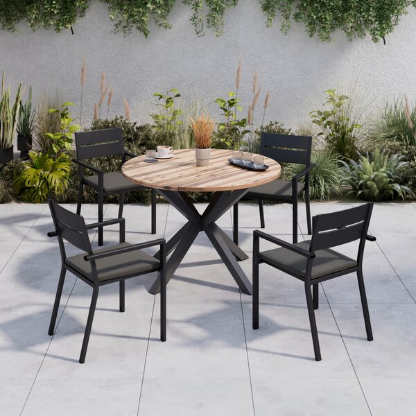 ZAHRADNÍ STŮL, dřevo, kov, 120/120/76 cm Ambia Garden - Online Only zahradní nábytek, Online Only