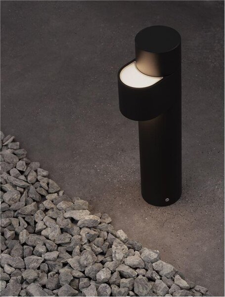 Nova Luce Venkovní sloupkové svítidlo ADURO černý hliník a akryl LED 7.6W 3000K, IP54