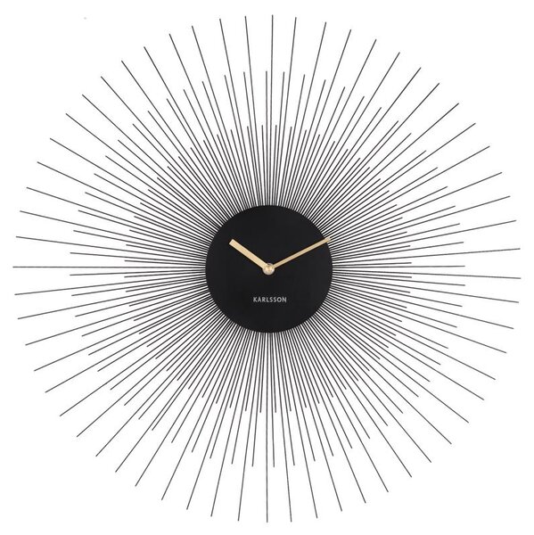 Nástěnné hodiny Peony L 60 cm Karlsson (Barva - černá)