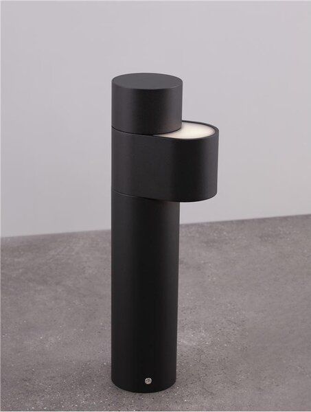 Nova Luce Venkovní sloupkové svítidlo ADURO černý hliník a akryl LED 7.6W 3000K, IP54