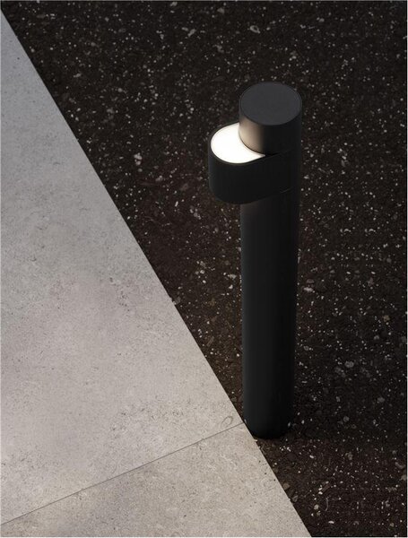 Nova Luce Venkovní sloupkové svítidlo ADURO černý hliník a akryl LED 7.6W 3000K, IP54