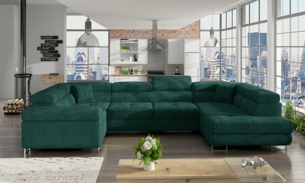 Eltap sedací souprava LETTO, rozkládací, rohová, polohovatelné záhlavníky + potahový materiál: basic, roh: pravý