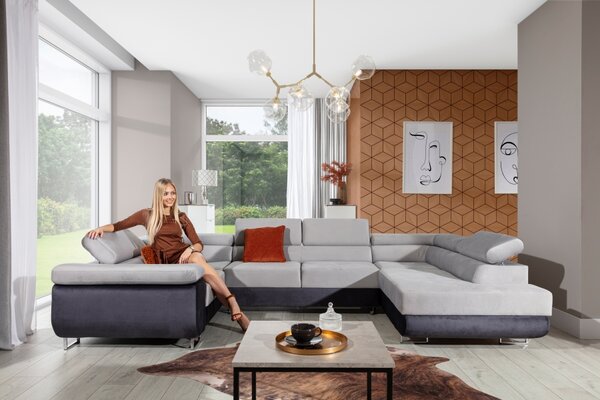Eltap sedací souprava LETTO, rozkládací, rohová, polohovatelné záhlavníky + potahový materiál: basic, roh: pravý