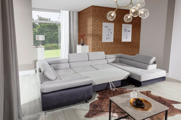 Eltap sedací souprava LETTO, rozkládací, rohová, polohovatelné záhlavníky + potahový materiál: basic, roh: pravý