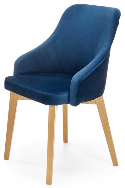 Jídelní židle TULIDU 2 dub medový/modrá