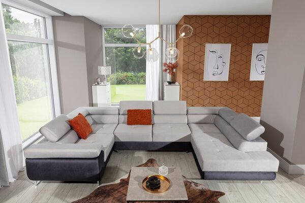 Eltap sedací souprava LETTO, rozkládací, rohová, polohovatelné záhlavníky + potahový materiál: basic, roh: pravý