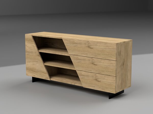 TV stolek / komoda Skorec 3P Typ a sukovitost dřeva: Jasan (0 Kč)