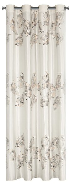 ZATEMŇOVACÍ ZÁVĚS NA KROUŽCÍCH IDALIA 140X250 CM LISTY