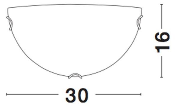 Nova Luce Nástěnné svítidlo ANCO matné bílé sklo chromovaný kov E27 1x12W