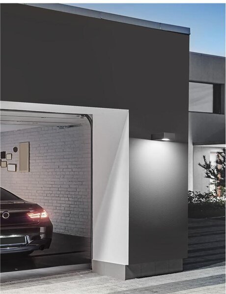 Nova Luce Venkovní nástěnné svítidlo APOLLO tmavě šedý hliník akrylový difuzor LED 5W 3000K, IP54