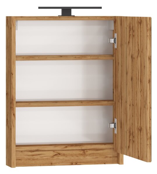 Lavedo Leo Wotan Oak 50 zrcadlová skříňka do koupelny s LED osvětlením