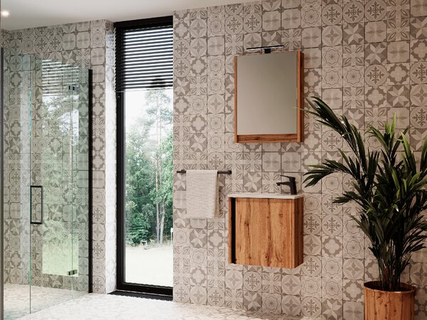 Lavedo Leo Wotan Oak 50 koupelnová skříňka s umyvadlem