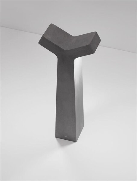 Nova Luce Venkovní sloupkové svítidlo ARAN šedý beton skleněný difuzor LED 2x5W 3000K, IP65