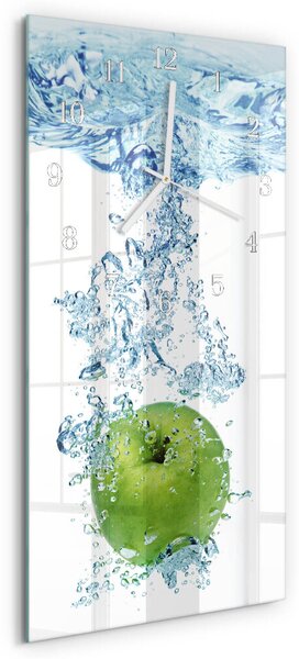 Skleněné hodiny vertikální Jablečná voda zsppb-30x60-00078740