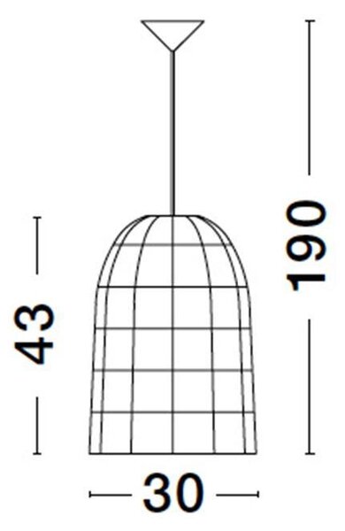 Nova Luce Závěsné svítidlo AURORA přírodní ratan černý kabel E27 1x12W
