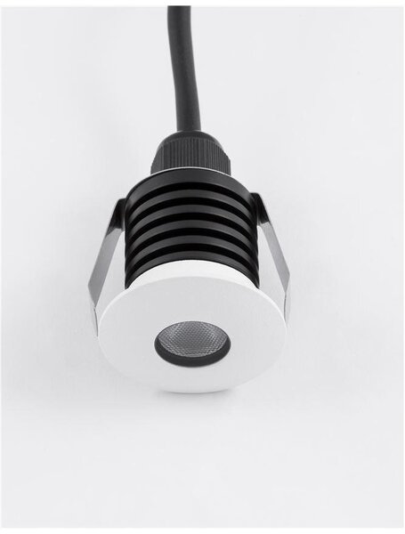 Nova Luce Venkovní zapuštěné svítidlo do země BANG bílá hliník LED 1W 3V 3000K IP67
