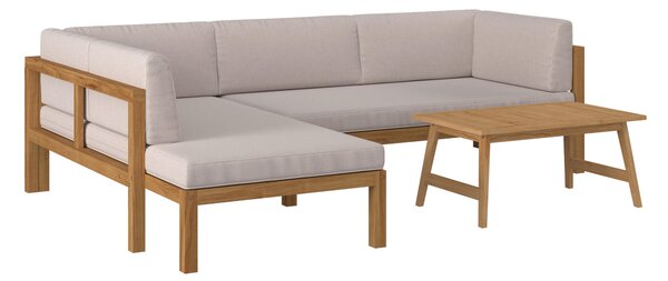 TERASOVÁ SEDACÍ SOUPRAVA dřevo, textil Ambia Garden, Online Only