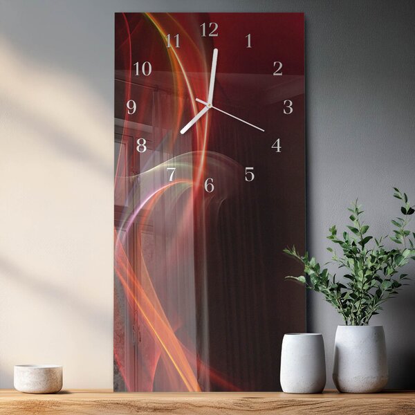 Skleněné hodiny vertikální Abstraktní čáry zsppb-30x60-00081974