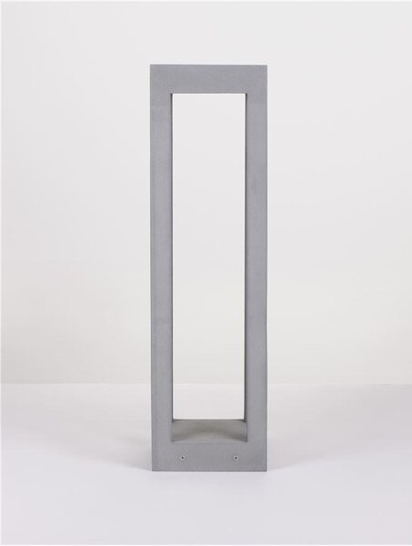Nova Luce Venkovní sloupkové svítidlo BEV šedý beton skleněný difuzor LED 5W 3000K IP65