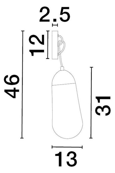 Nova Luce Nástěnné svítidlo BLAKY matný černý kov a opálové sklo E14 1x5W