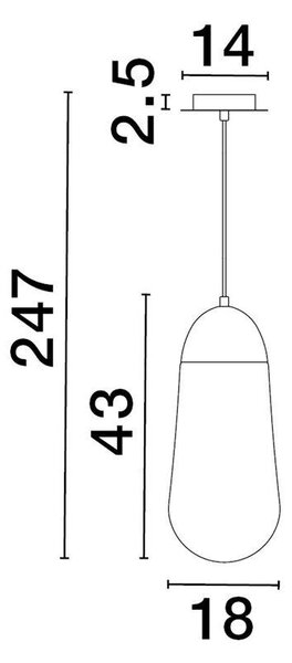 Nova Luce Závěsné svítidlo BLAKY matný černý kov a opálové sklo E14 1x5W