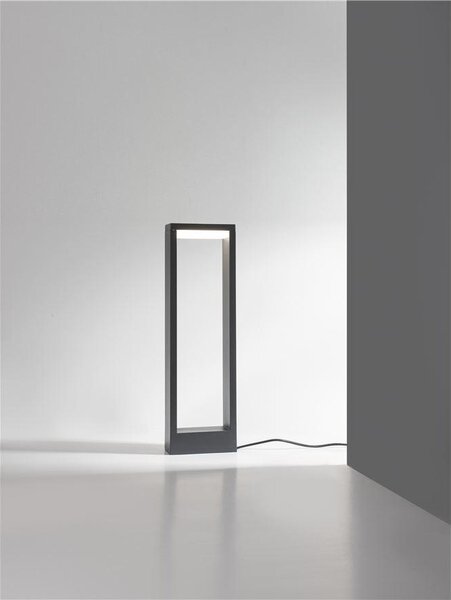 Nova Luce Venkovní sloupkové svítidlo BLISS tmavě šedý hliník akrylový difuzor LED 7W 3000K 56st. IP54 vč. driveru