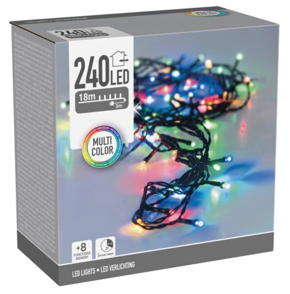 Venkovní světelný řetěz AX7452140 vícebarevné, 240 LED diod, 18 m