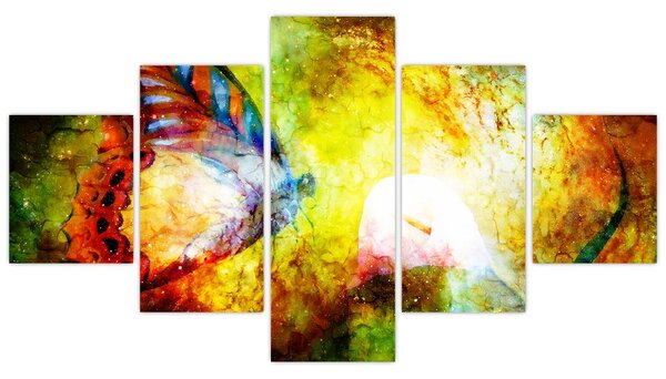 Obraz - Kosmický motýl (125x70 cm)