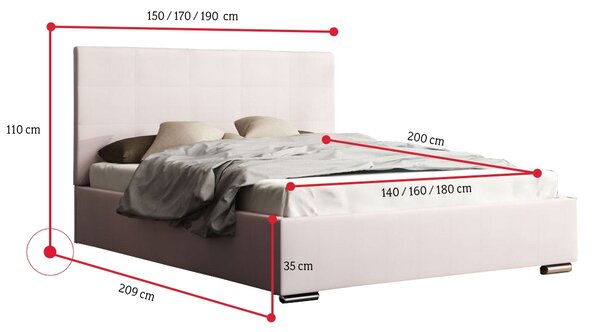 Čalouněná postel NASTY 4, Sofie20, 180x200