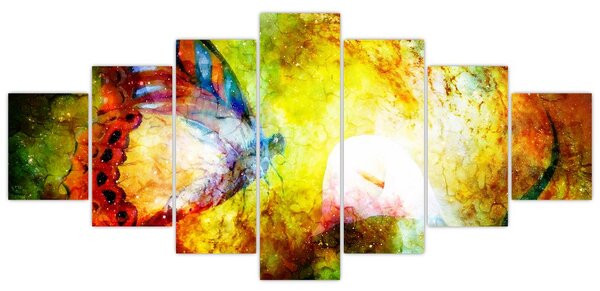 Obraz - Kosmický motýl (210x100 cm)