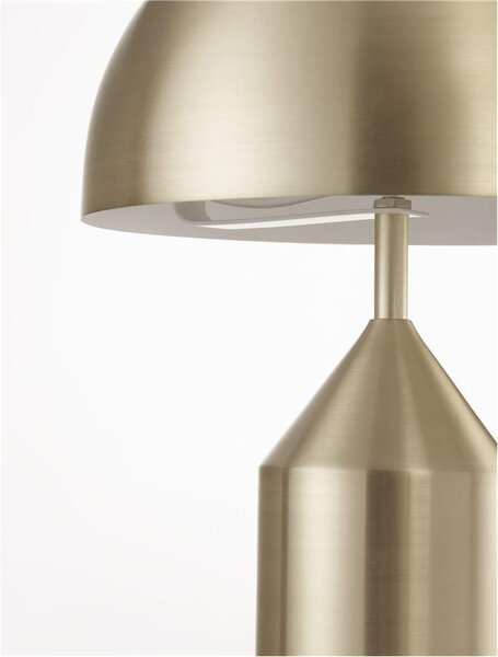 Nova Luce Stolní lampa BOLT mosazný zlatý kov E27 1x12W