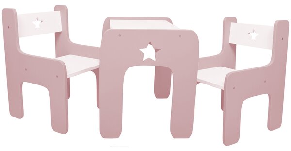Designový dětský stolek a židle WoodStar 3v1 Barva: růžová