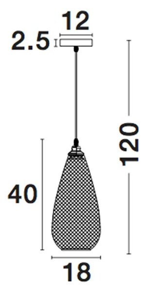 Nova Luce Závěsné svítidlo BOHO růžově zlaté sklo a kov E27 1x12W