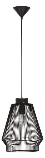 Nova Luce Závěsné svítidlo BREDO černý hliník černý kabel E27 1x12W