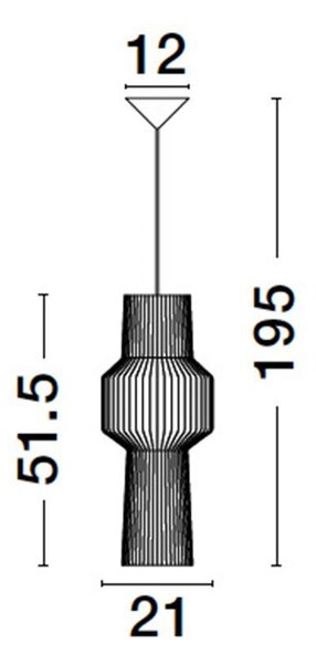 Nova Luce Závěsné svítidlo BREDO černý hliník černý kabel E27 1x12W