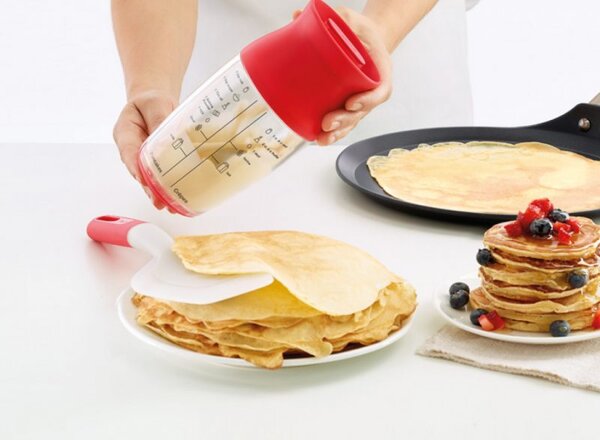Sada na přípravu palačinek, dipů, majonéz... Kit Crepes & Pancakes Lékué (Barva-červená)