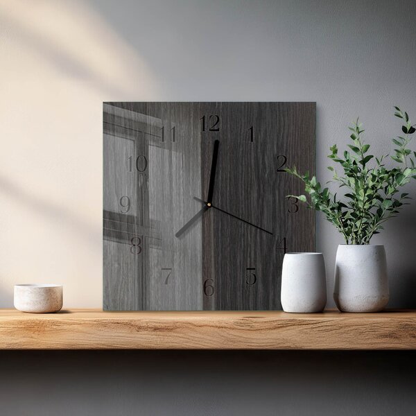 Skleněné hodiny na stěnu Dřevo zskc-30x30-00182766