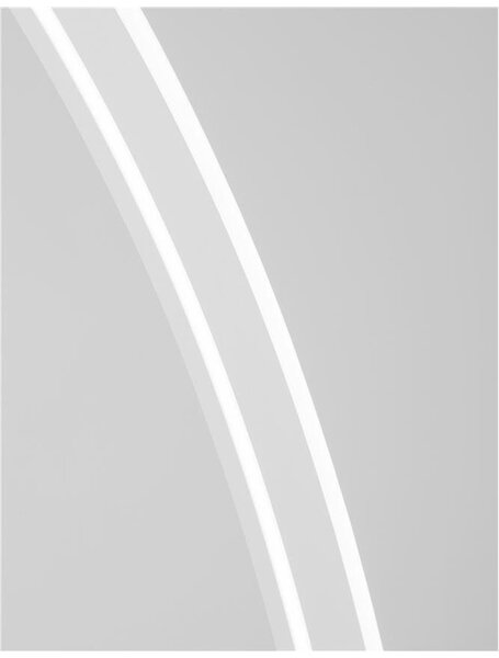 Nova Luce Stojací lampa BRETON bílá hliník a akryl LED 40W 3000K stmívatelné