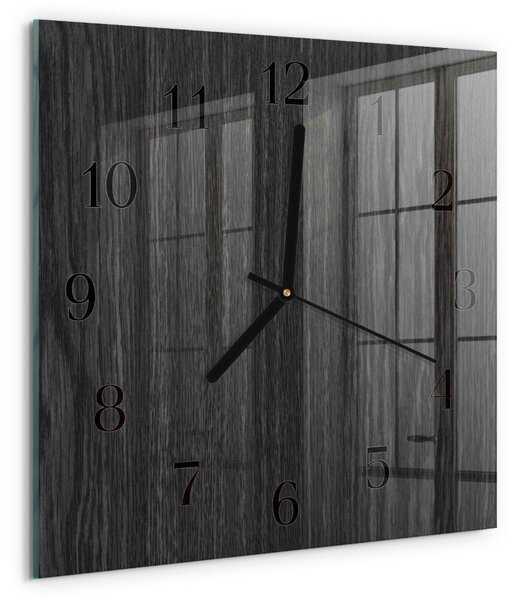 Skleněné hodiny na stěnu Dřevo zskc-30x30-00182766
