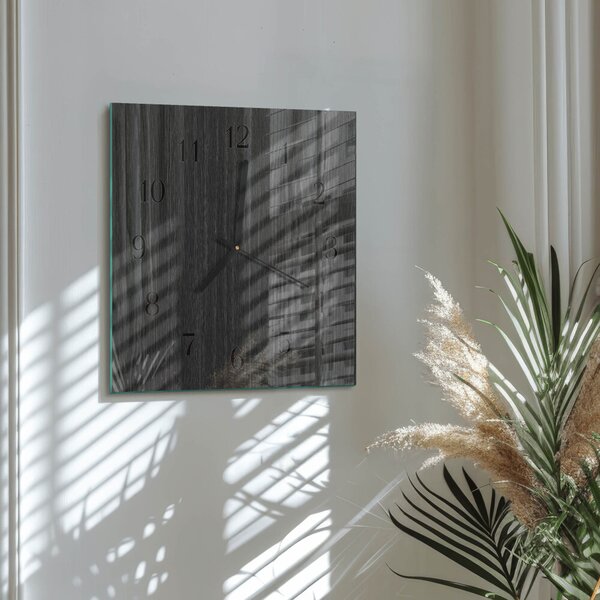 Skleněné hodiny na stěnu Dřevo zskc-30x30-00182766