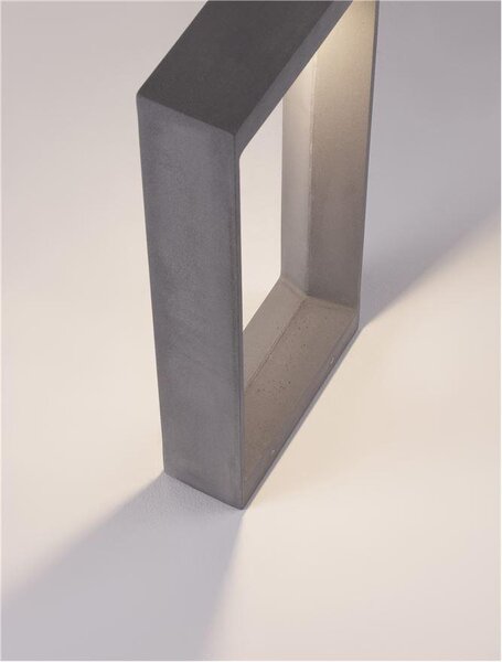 Nova Luce Venkovní sloupkové svítidlo CAIRO šedý beton skleněný difuzor LED 8W 3000K IP65